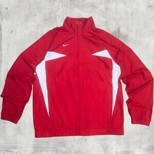 Vintage red nike track Jacket